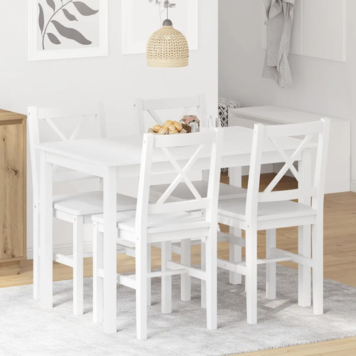 Vidaxl piece white - white, pine