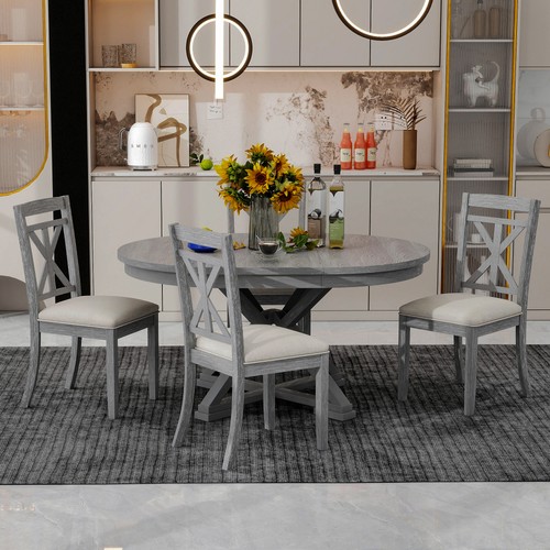 Piece retro dining table set - 5-piece,